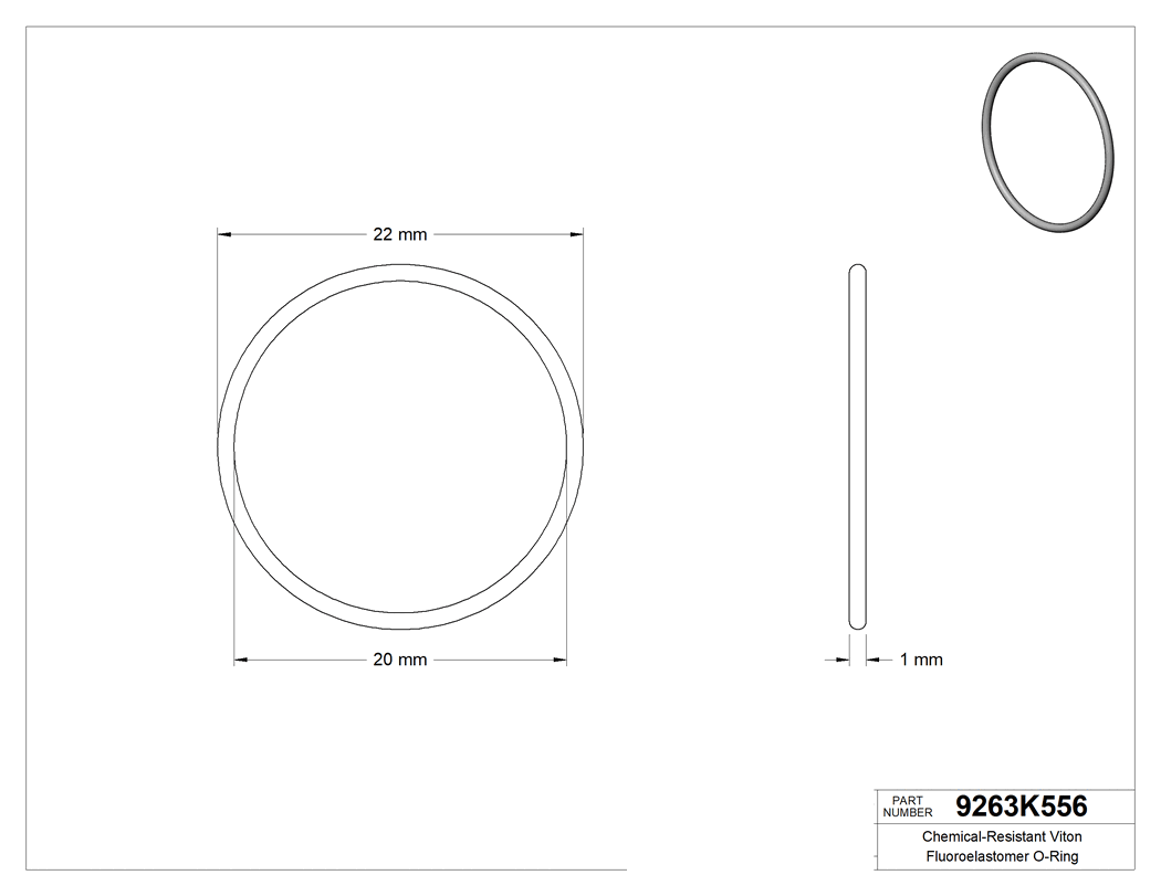 Technical drawing - 9263K556